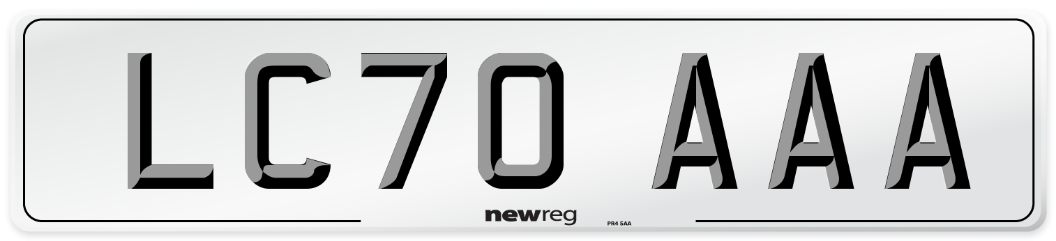 LC70 AAA Number Plate from New Reg
